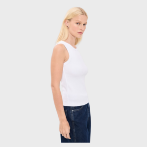 Structured Rib High Neck Tank