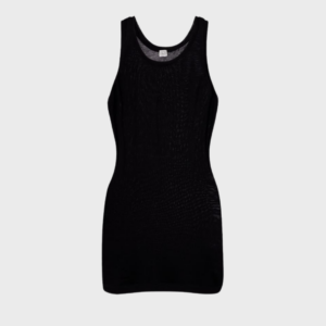 Curved Ribbed Knit Tank Top