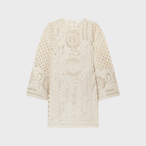 Indra Broderie Anglaise Cotton Mini Dress