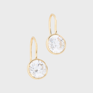 Bezel Drop Earrings