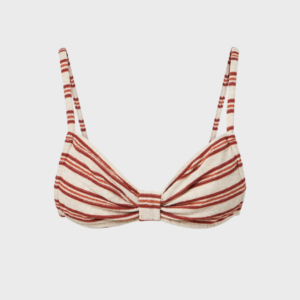Devin Striped Bikini Top