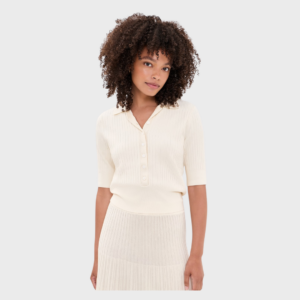 Short Sleeve Polo Sweater