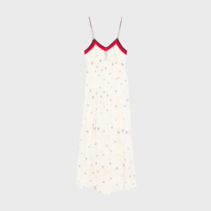 Crochet Knit Floral Embroidered Maxi Dress