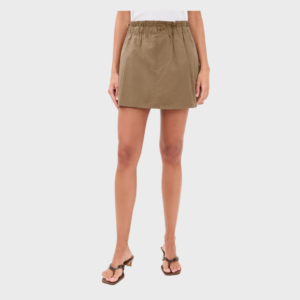 Mid Rise Cotton Pull On Skort