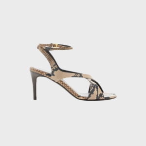 Liria Python-Effect Leather Sandals