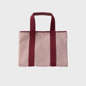 Traversée Leather Trimmed Cotton Oxford Tote