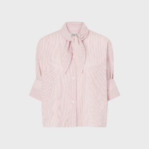 Tie One On striped Cotton Poplin Shirt