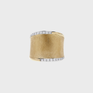 D'Oro 14K Yellow Gold Diamond Accented Ring