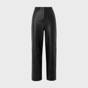 Cobe Paneled Leather Straight Leg Pants
