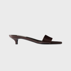 Lizard Effect Leather Sandals