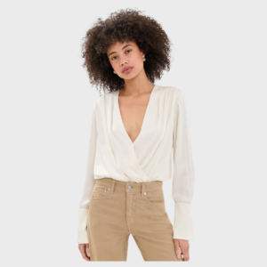 The Date Blouse Thong Bodysuit