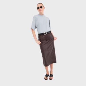 Leather Midi Trouser Skirt