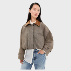 Suede Collar Blouson Jacket