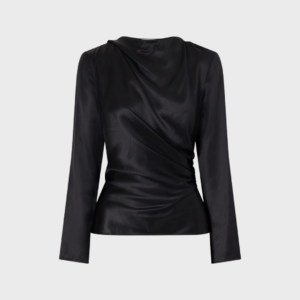 Anya Gathered Satin Blouse