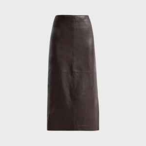 Marta Leather Midi Skirt