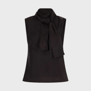 Virtous Scarf Draped Crepe Top